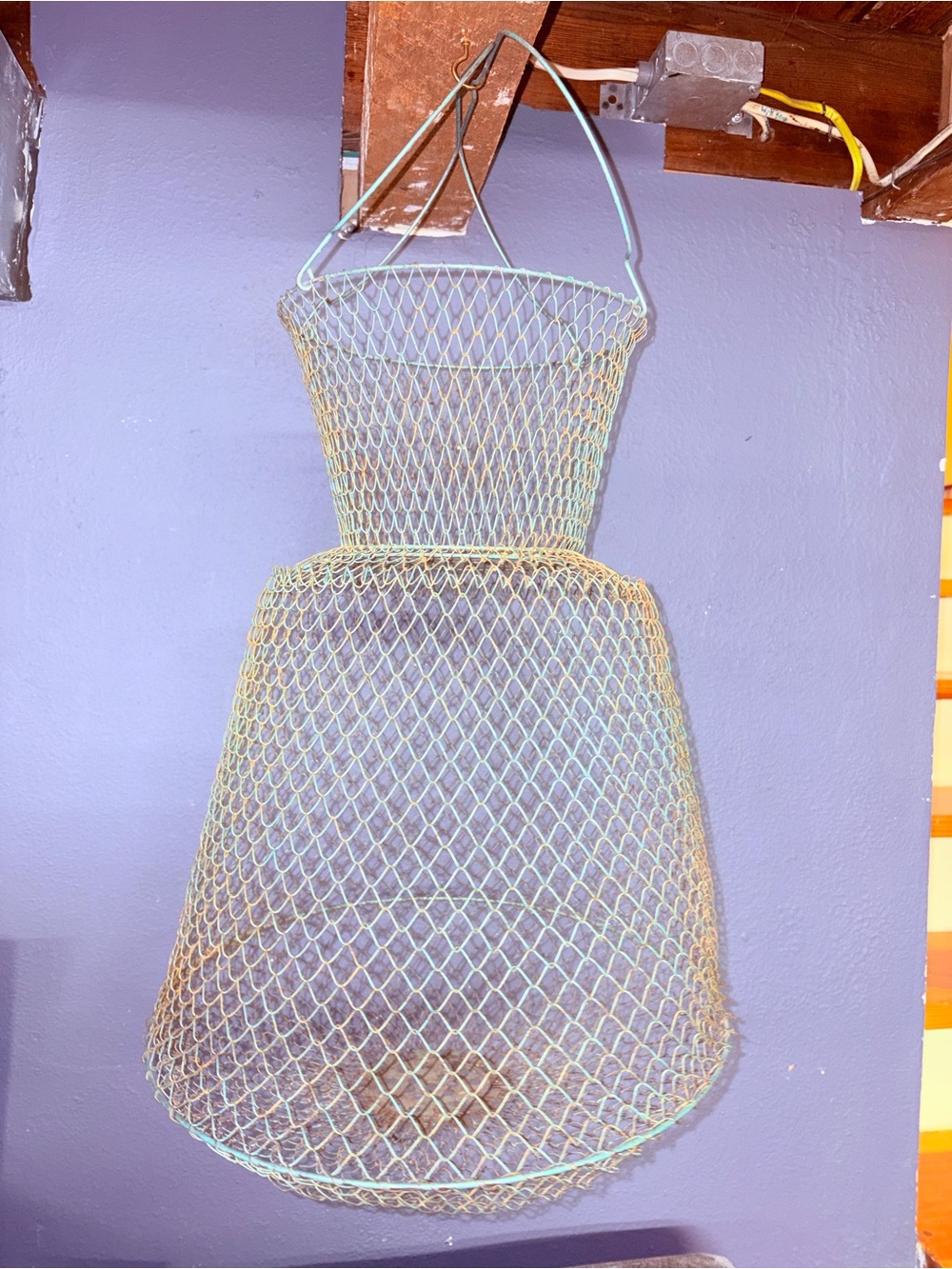 Vintage French Fishing Basket